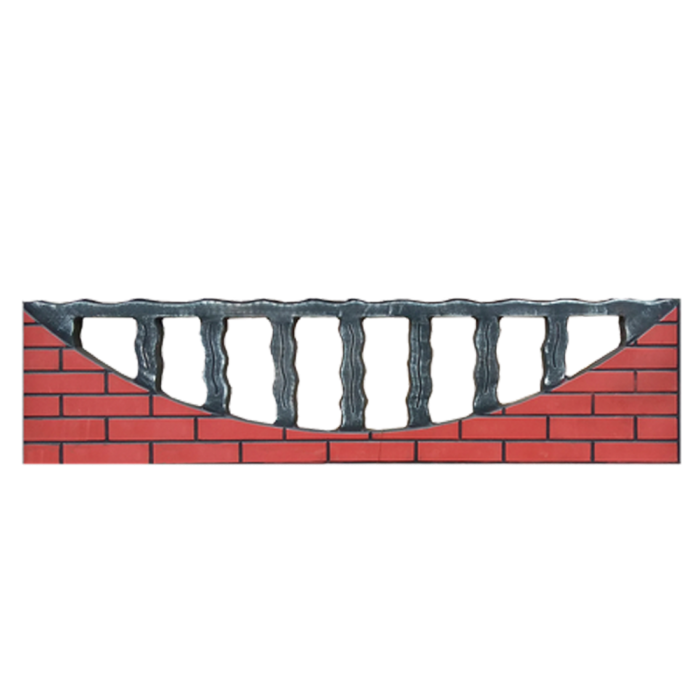 ЗД-117 "Кирпич гладкий решётка" Декор